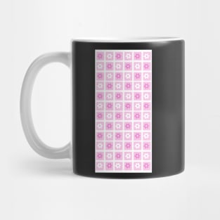 Aesthetic Minimalist Grid Flower Design Phone Case in Pink Mug